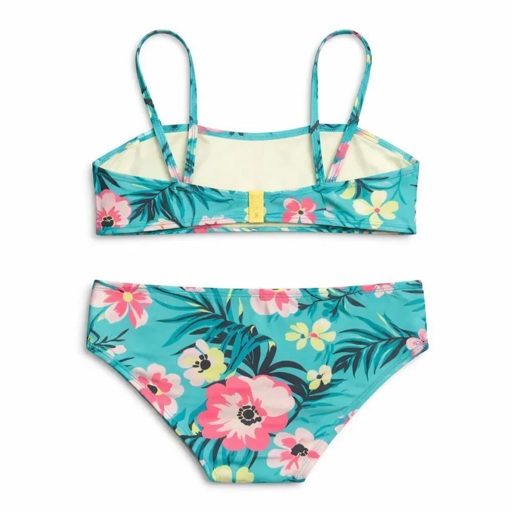 Tommy Bahama Girls Bikini Set Size 5 Tropical Floral Blue Pink Swimwear